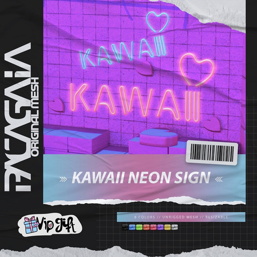 Pacagaia Original - Kawaii Neon Sign - Group Gift VIP