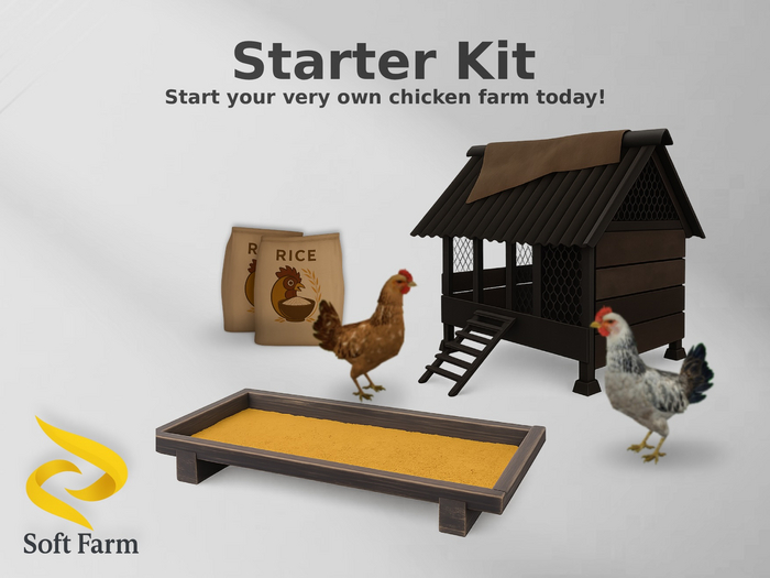Soft Farm: Chicken Starter Kit (Complete Set for Beginners)