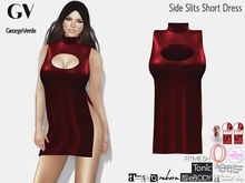 GV21851 Side Slits Short Dress FITMESH