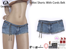 GV21852 Women's Mini Shorts With Cord Belt FITMESH