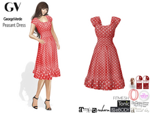 FullPerm Peasant Dress, Summer Dress, Polka Dot Dress, Slink, Ocacin, Belleza, Maitreya 5.3 LaraX, Ebody Reborn, Legacy
