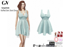 GV21868 Ruffled Skirt Short Dress FITMESH