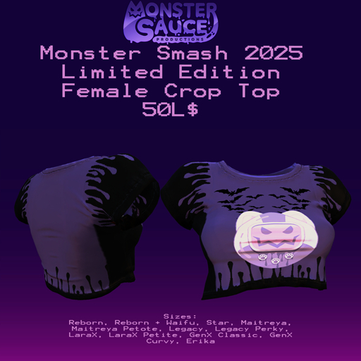 Monster Sauce Monster Smash Smash Female Crop Top