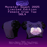 Monster Sauce Monster Smash Smash Female Crop Top