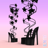 Black Flower Heels ERIKA