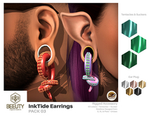 Beeuty - InkTide Earrings Swallow Gauged Ears PACK 03