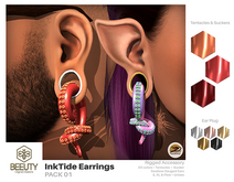 Beeuty - InkTide Earrings Swallow Gauged Ears PACK 01