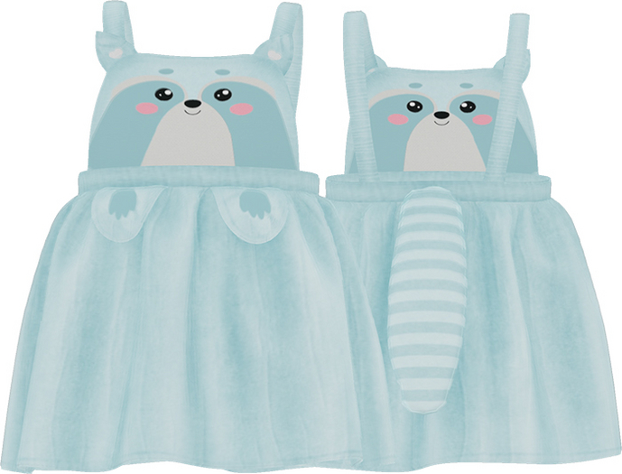Goosie - Raccoon Dress - Blue - Unpack