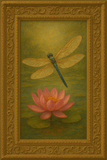 Dragonfly over Lotus