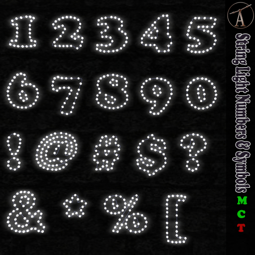 ~AT~ String Light Letters - Numbers and Symbols [Fatpack]