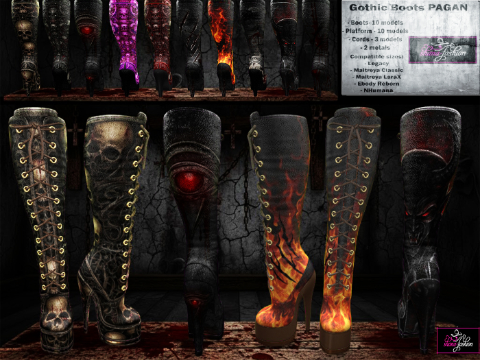 Gothic Boots PAGAN (Fatpack)