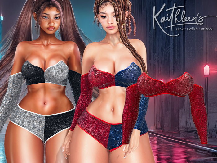 Kaithleen's Sparkle Punk Top - Red