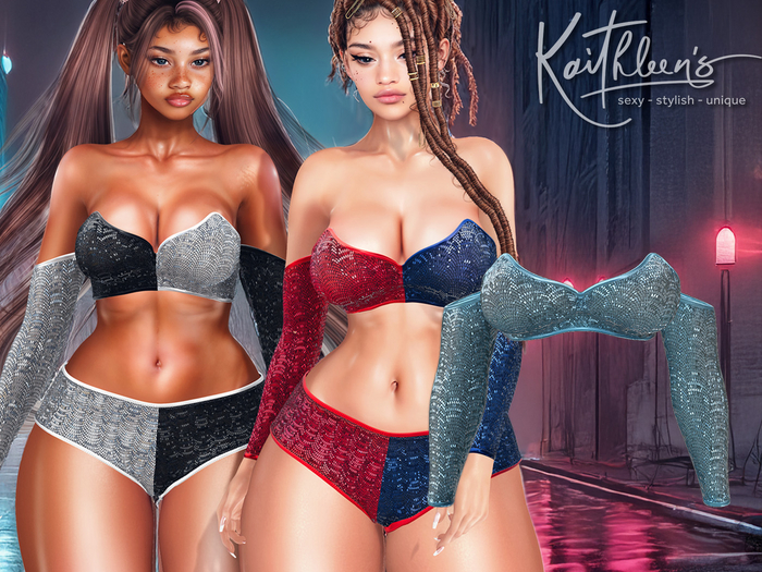 Kaithleen's Sparkle Punk Top - Blue