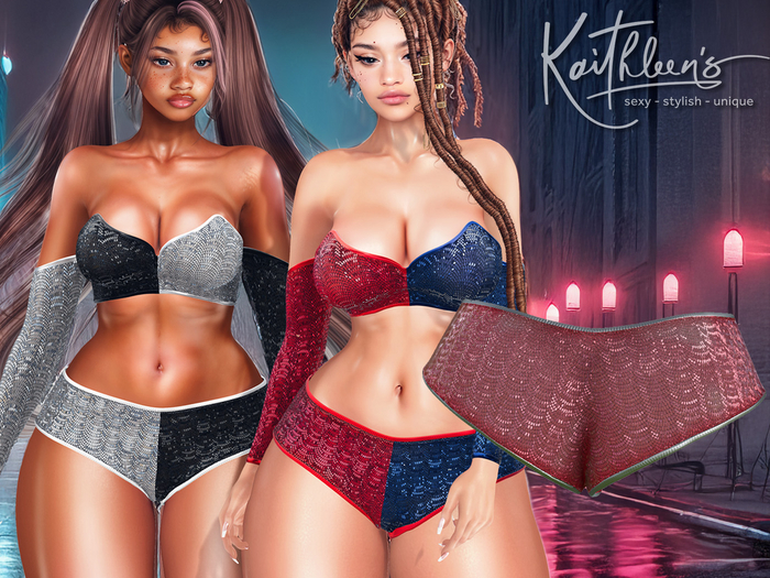 Kaithleen's Sparkle Punk Shorts - Sunset