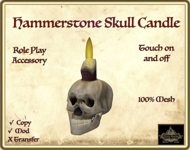Hammerstone Skull Candle