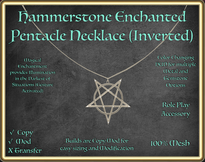 Hammerstone Enchanted Pentacle Necklace (inverted)