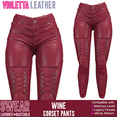 Leather Pants Violetta LEATHER WINE