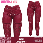 Latex Pants Violetta LATEX WINE