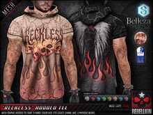 = REBELLION = "RECKLESS" HOODED TEE (Legacy, Gianni, Jake, Physique)