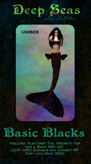 -DS- BASIC BLACKS - UMBER MER TAIL SET