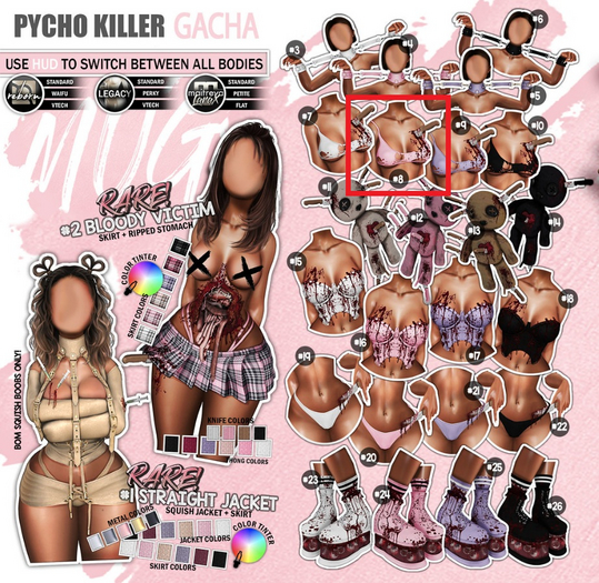 Mug - Psycho Killer - #8 Ripped Tank Pink