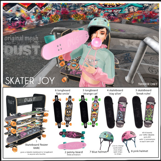 1 DUST: Skateboard Rezzer RARE