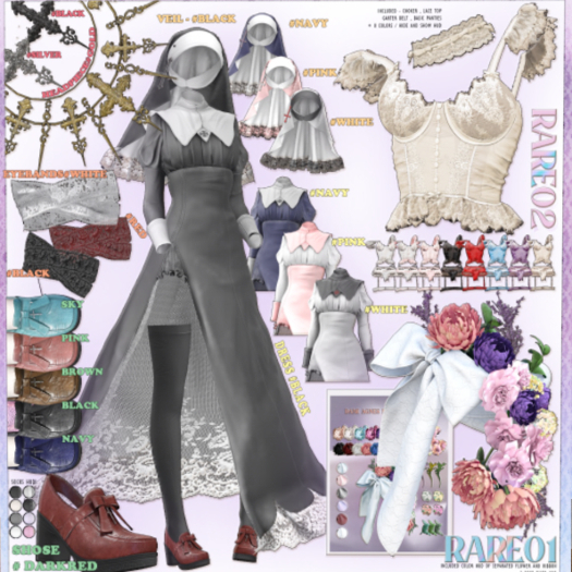 DAMI . Agnes Look SET WHITE Nun - [legacy]