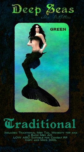 -DS- TRADITIONAL GREEN MER TAIL