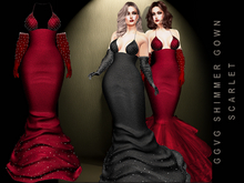 GGVG SHIMMER GOWN SCARLET