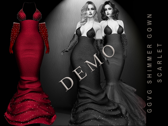 GGVG SHIMMER GOWN SCARLET[DEMO]