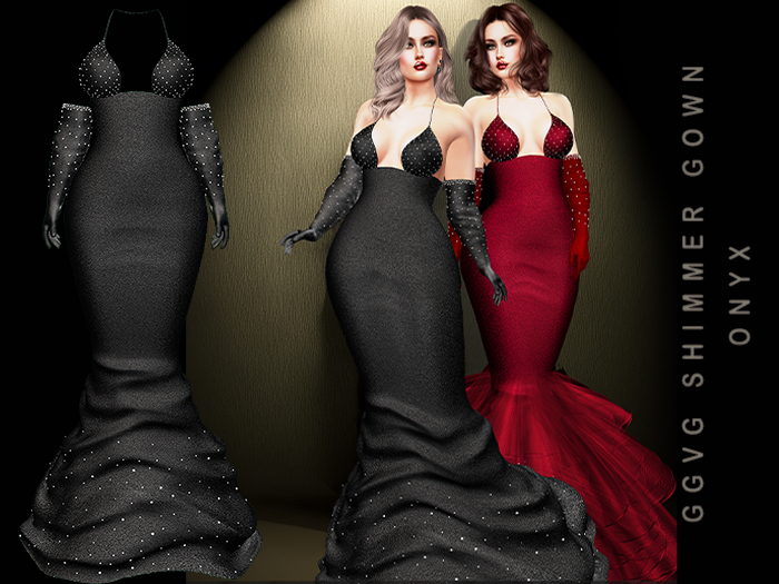 GGVG SHIMMER GOWN ONYX
