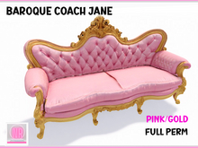 Luxury Baroque Sofa JANE Pink & Gold – Full Perm Classic Mesh Couch