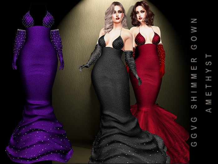 GGVG SHIMMER GOWN AMETHYST