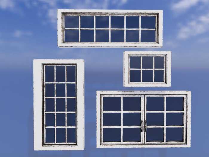 4 Windows for construction  - MESH - FULL PERM