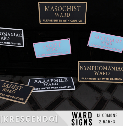 [Kres] Ward Signs - Pastel - Nympho