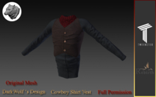 Cowboy Vest Shirt Tweenster Rebirth Full Perm