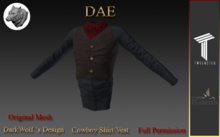 Cowboy Vest Shirt Tweenster Rebirth Full Perm DAE