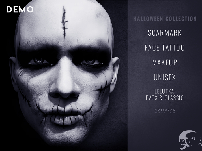 not so bad . Face tattoo MakeUp . SCARMARK . DEMO