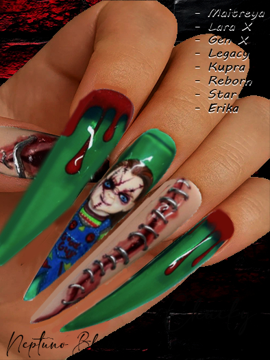 NB* CHUCKY STILETTO NAILS