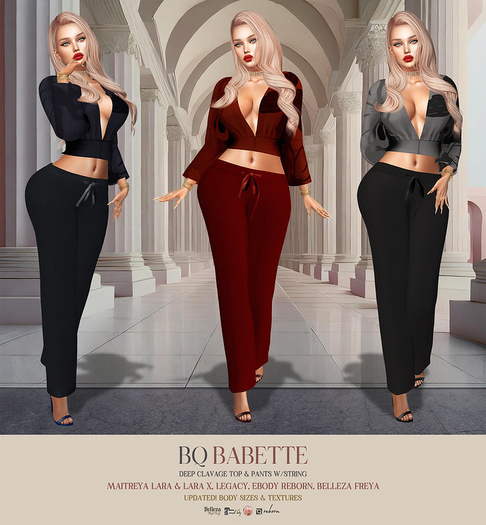 BQ::Babette Pants w/Strings:: Red 