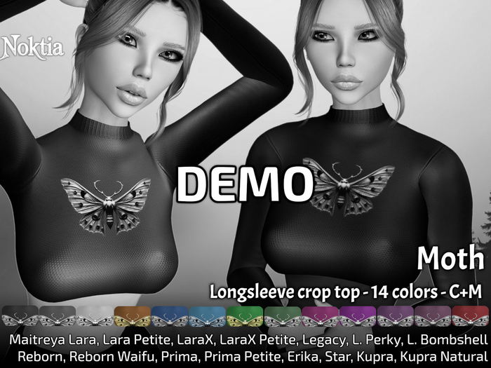 DEMO :: Moth - Longsleeve Crop Top