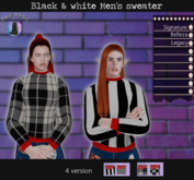 ::MM:: Black & White Textured Men's Sweater shirt - 4 Colors
