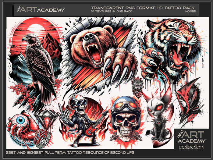 Second Life Marketplace - @PAA - Tattoo Texture Pack 1621