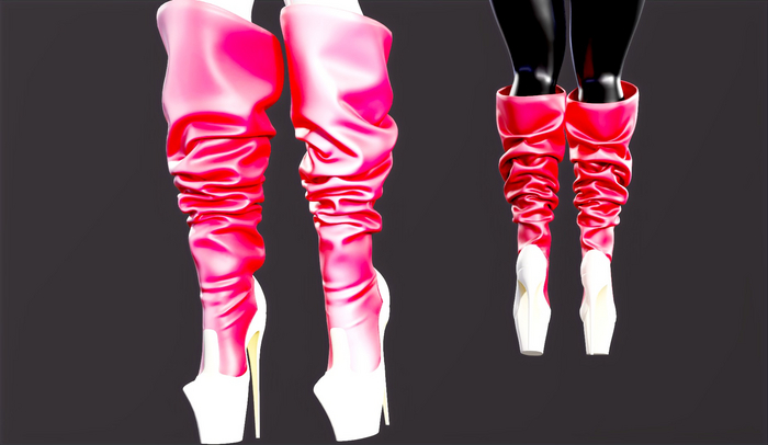 Bad Witch High Boots Red 