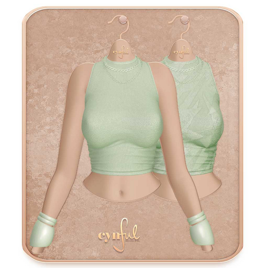 Cynful City Girl - Top + Jewelry Set - Tea