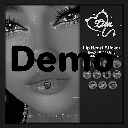 Lux - Lip heart Sticker *DEMO*