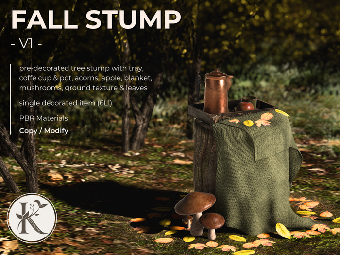 KOPFKINO - Fall Stump V1 - Fall decor