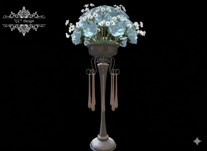*CC* Wedding Centerpiece Romantic Roses Lightblue