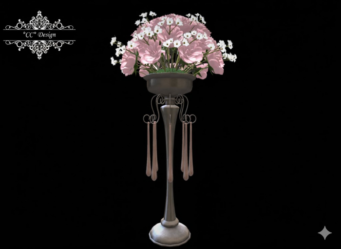 *CC* Wedding Centerpiece Romantic Roses Pink