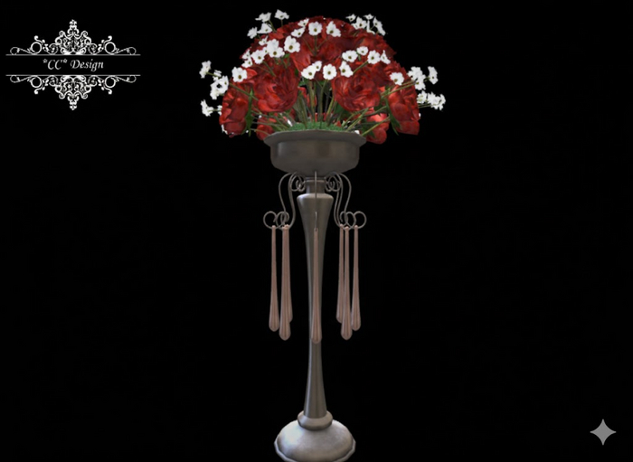 *CC* Wedding Centerpiece Romantic Roses Red